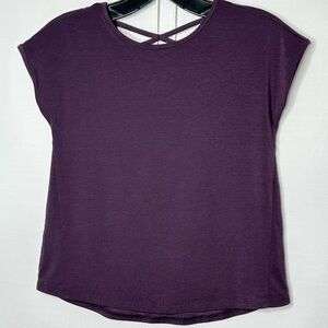 Athleta Girl Short Sleeve Top in Deep Purple XS/6